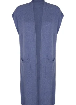 Long-Strickweste aus Kaschmir