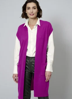 Long-Strickweste aus Kaschmir