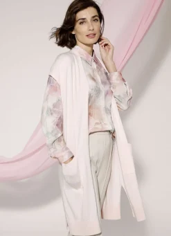 Long-Strickweste mit Kaschmir