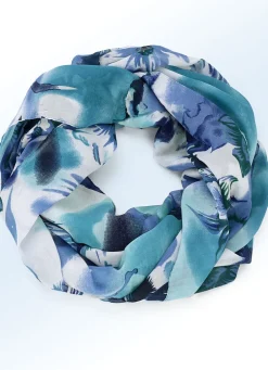 Loop-Schal mit Fantasieblüten-Dessin