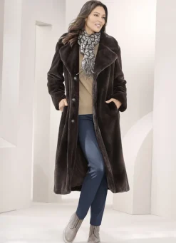 Mantel aus kuschelweichem Kunstpelz