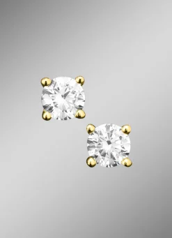 Massive Ohrstecker mit Brillant