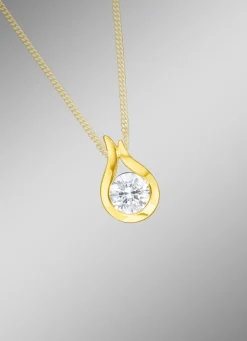 Massiver Anhänger mit Zirkonia