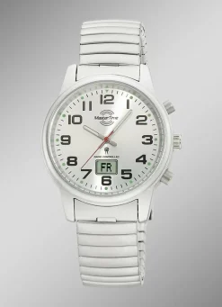 Master Time Funk-Damenuhr mit Edelstahlzugband
