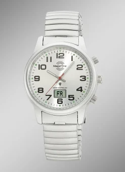 Master Time Funk-Damenuhr mit Edelstahlzugband