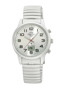 Master Time Funk-Damenuhr mit Edelstahlzugband