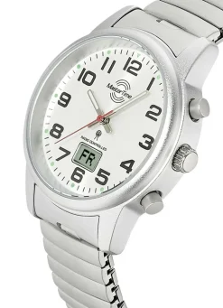 Master Time Funk-Damenuhr mit Edelstahlzugband