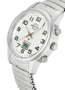 Master Time Funk-Damenuhr mit Edelstahlzugband