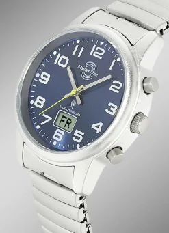 Master Time Funk-Damenuhr mit Edelstahlzugband