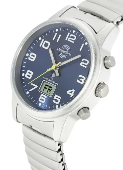 Master Time Funk-Damenuhr mit Edelstahlzugband