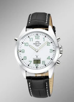 Master Time Funk-Herrenuhr mit Lederband