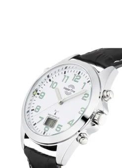 Master Time Funk-Herrenuhr mit Lederband