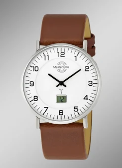 Master Time Funk-Herrenuhr mit Lederarmband