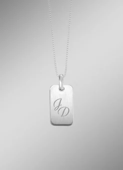 Mattierter Anhänger aus Silber