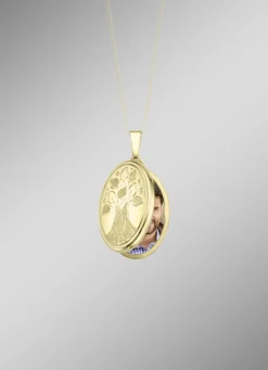Medaillon zum Öffnen mit Lebensbaum-Motiv