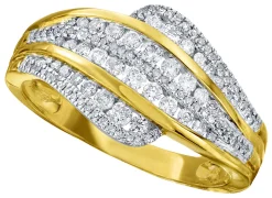 Mehrreihig gefasster Damenring