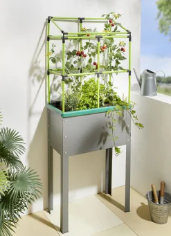 Metallhochbeet Heidelberg mit Rankhilfe