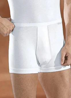 Mey Noblesse Zweierpack Unterhosen aus Feinripp mit Eingriff, weiß