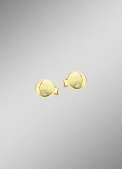 Moderne Ohrstecker mit Zirkonia