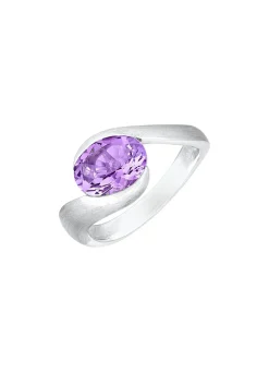 Moderner Damenring mit echt Amethyst