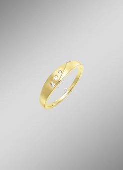 Moderner Damenring mit Zirkonia