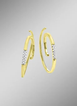 Modernes Design: Ohrhaken mit 10 Brillanten