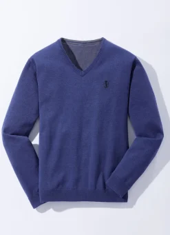 Modischer V-Pullover in 6 Farben