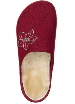 Mubb, gefütterte Damen-Hausschuhe, Weite H, mit Lammfell