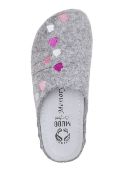 Mubb, klassische Damen-Hausschuhe, Weite H, mit anatomisch geformtem Fußbett