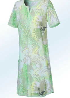 Nachthemd, knielang mit Knopfleiste