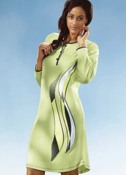 Nachthemd, Langarm mit Knopfleiste