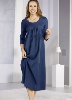 Nachthemd mit Faltenlegung und knöchellang