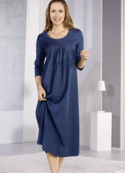 Nachthemd mit Faltenlegung und knöchellang