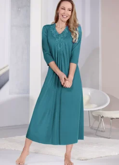 Nachthemd mit Motivspitze und Kellerfalte