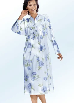 Nachthemd mit Vorderteilpasse und Raffungen