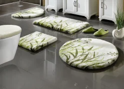 Naturnahe Badgarnitur mit Gräsermotiv