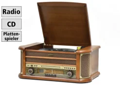 Nostalgie-Stereoanlage im Echtholzgehäuse eiche rustikal