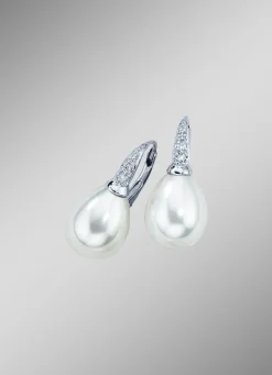 Ohrringe mit Muschelkernperltropfen