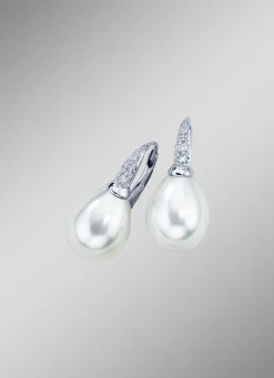 Ohrringe mit Muschelkernperltropfen