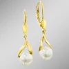 Ohrringe mit Süßwasser-Zuchtperlen-Bouton