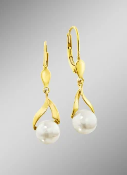 Ohrringe mit Süßwasser-Zuchtperlen-Bouton