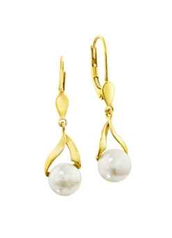 Ohrringe mit Süßwasser-Zuchtperlen-Bouton