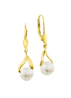 Ohrringe mit Süßwasser-Zuchtperlen-Bouton