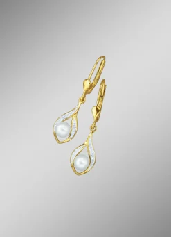 Ohrringe mit Süßwasser-Zuchtperlen