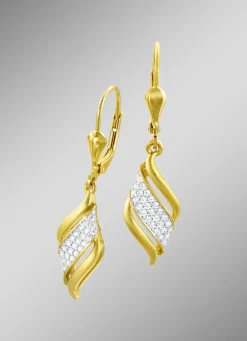 Ohrringe mit synthetischen Zirkonia