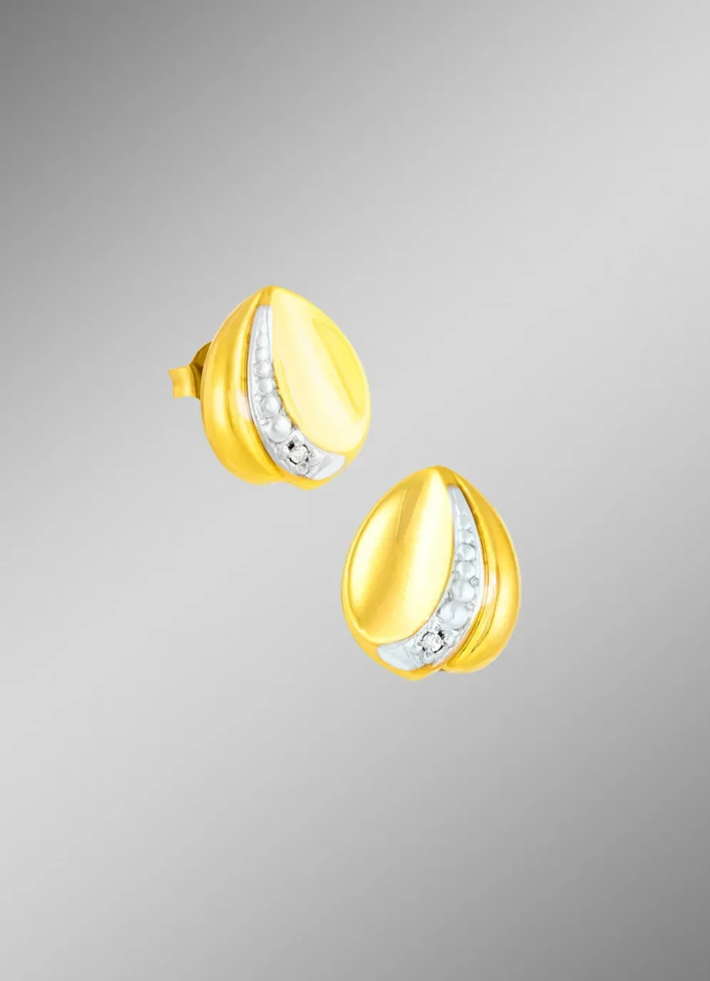 Ohrstecker in Bicolor mit Diamanten