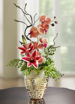 Orchideen-Gesteck im Topf