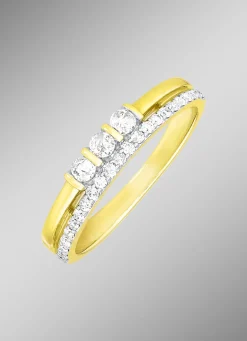 Origineller Damenring mit 26 Brillanten