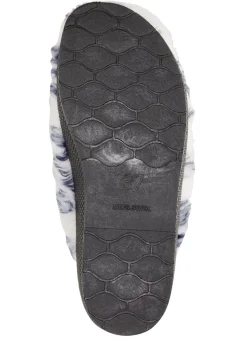 Pantoffel aus bedrucktem Plüschmaterial