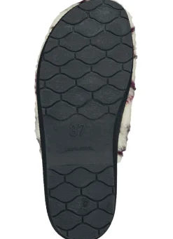 Pantoffel aus bedrucktem Plüschmaterial